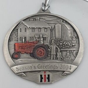 Case IH International Harvester 2004 Pewter Christmas FARMALL Ornament  Special